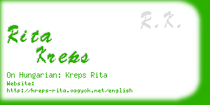 rita kreps business card